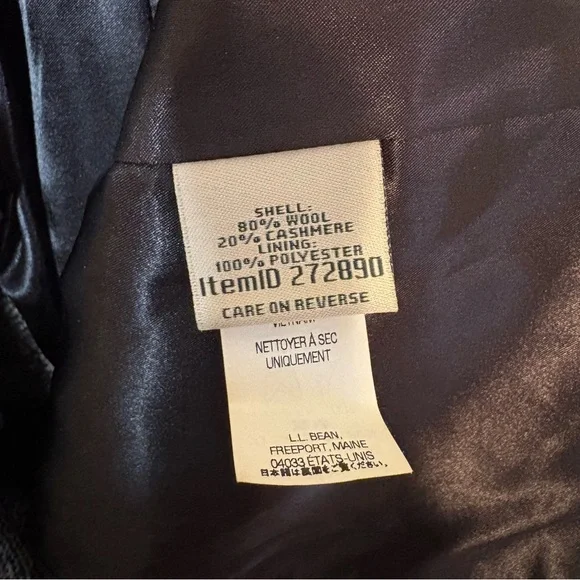 L.L. Bean Vintage Wool Cashmere Blazer Grey Size 16 Quiet Luxury 90s Academia - Picture 7 of 8